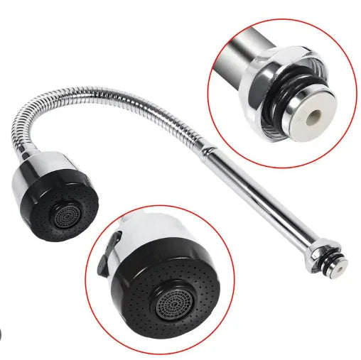 360° Flexible Faucet Neck with Dual Spray Modes