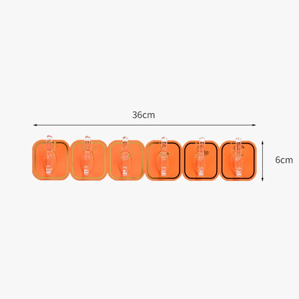 Self Adhesive 6 Hook Strip