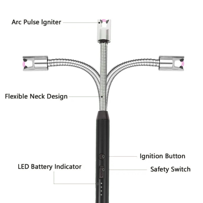 USB Rechargeable Electric Plasma Arc Lighter