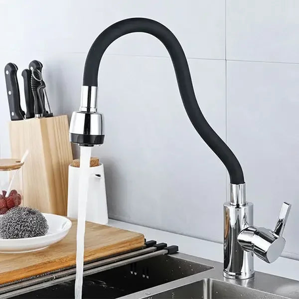 Bundle of 2 - 360° Flexible Faucet Neck & Stainless Steel Organizer Rack