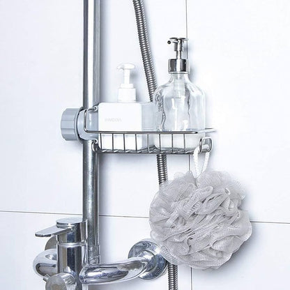 Bundle of 2 - 360° Flexible Faucet Neck & Stainless Steel Organizer Rack
