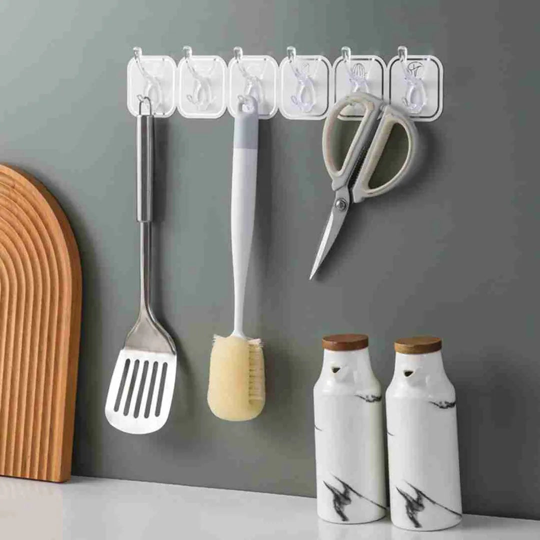 Self Adhesive 6 Hook Strip