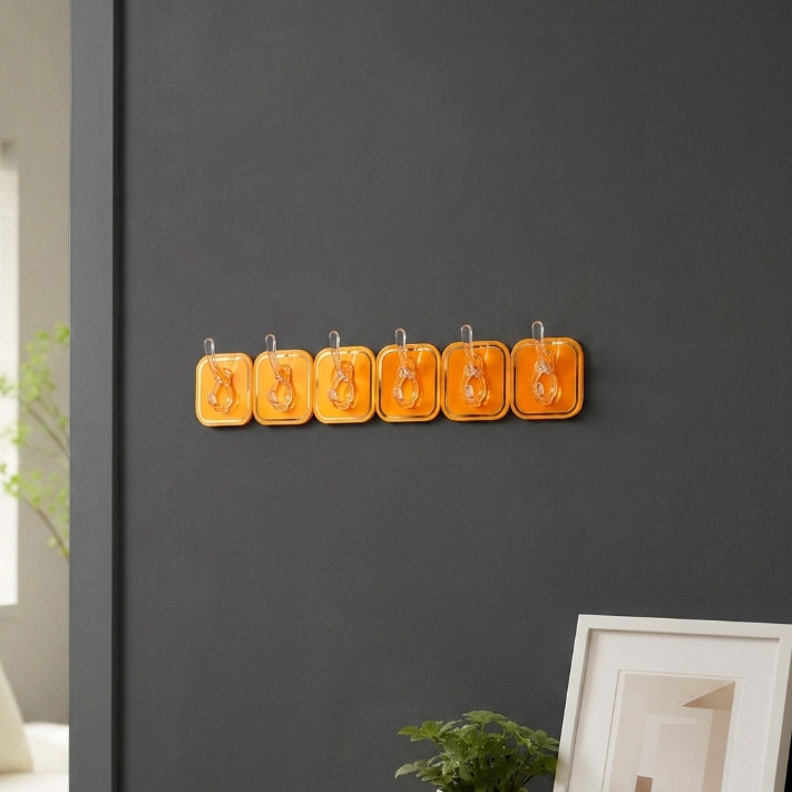 Self Adhesive 6 Hook Strip