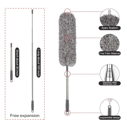 Extendable Microfiber Duster with Long Handle
