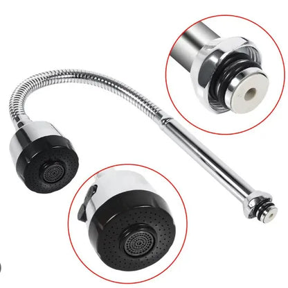 Bundle of 2 - 360° Flexible Faucet Neck & Stainless Steel Organizer Rack